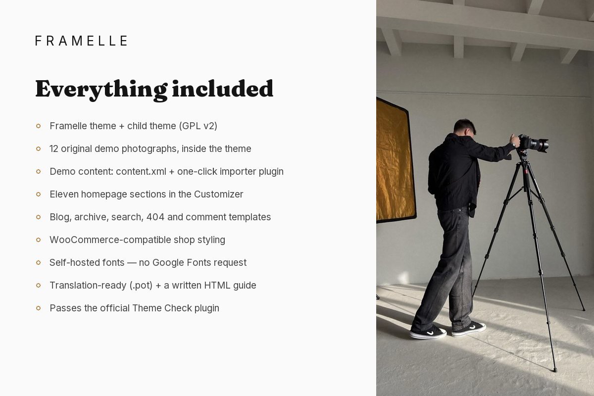 What is included with Framelle