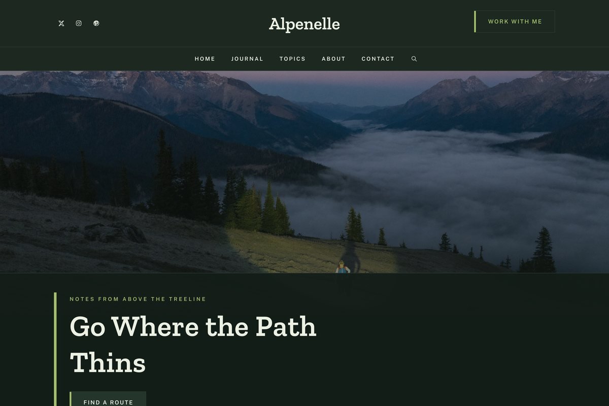 Alpenelle homepage hero