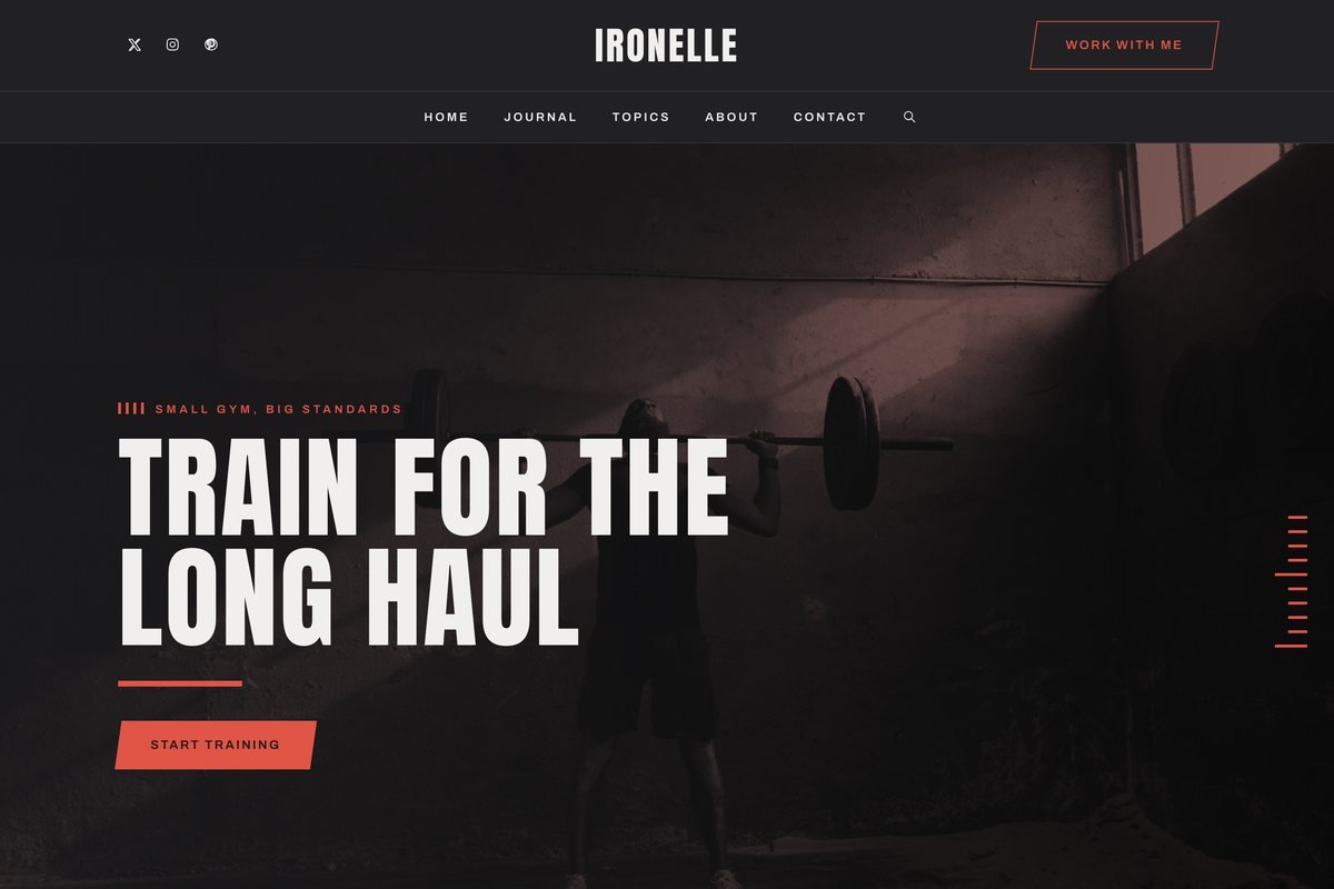 Ironelle homepage hero