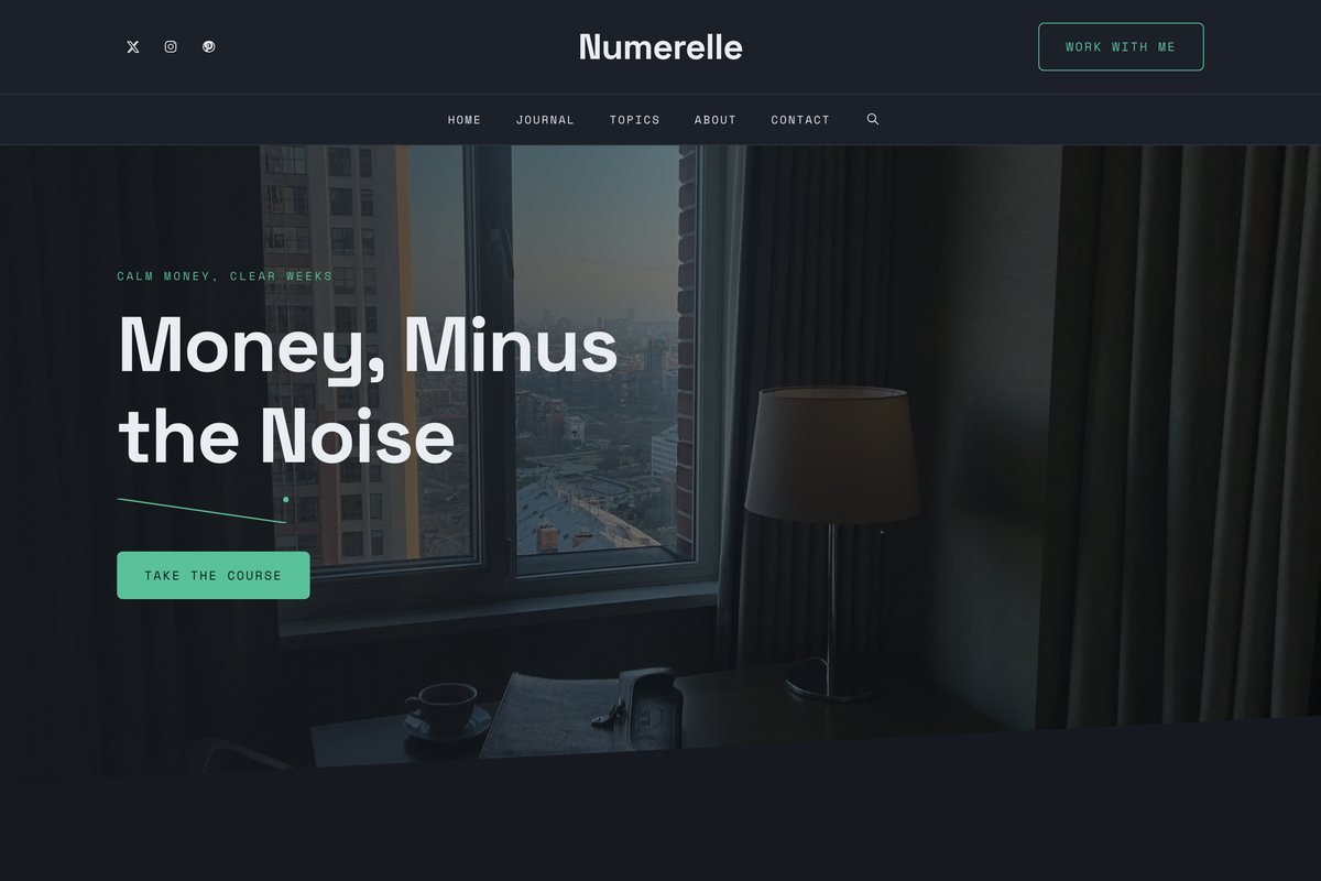 Numerelle homepage hero