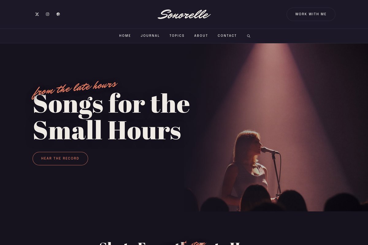 Sonorelle homepage hero