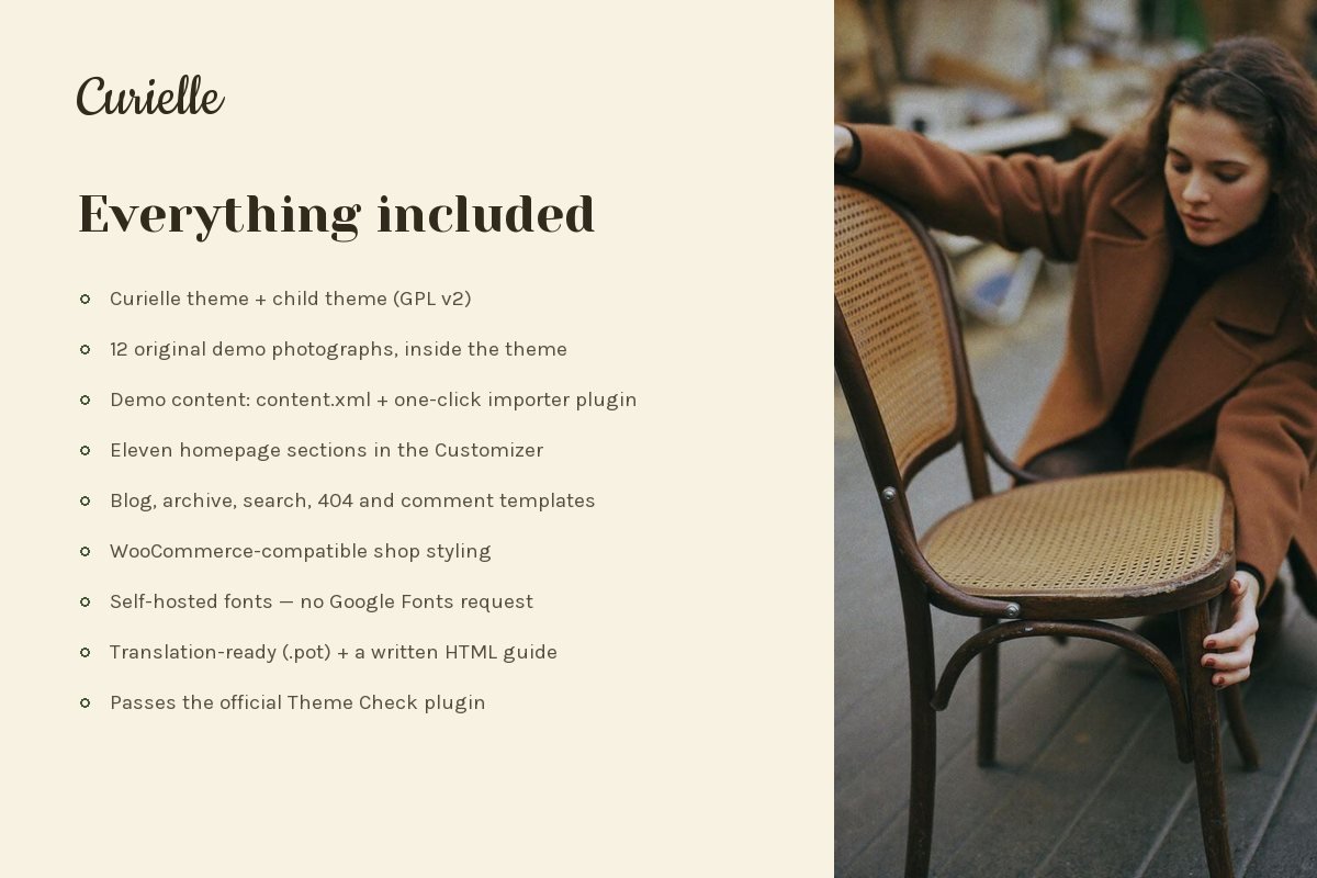 What is included with Curielle
