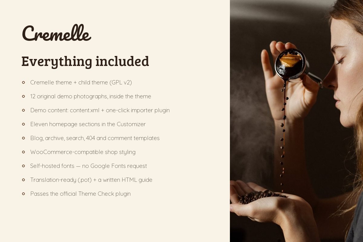 What is included with Cremelle