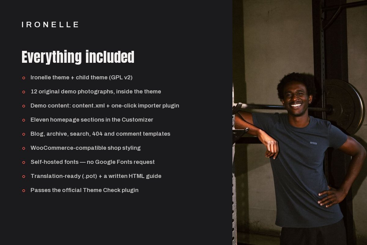 What is included with Ironelle