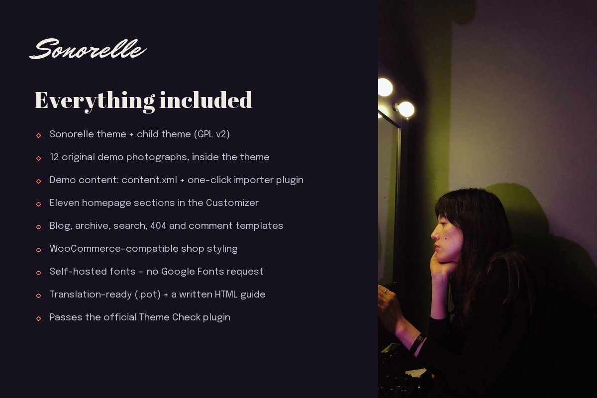 What is included with Sonorelle