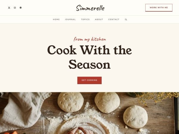 Simmerelle WordPress theme