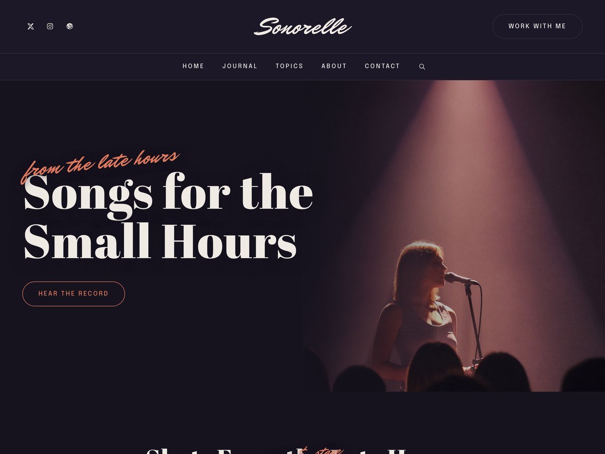 Sonorelle WordPress theme