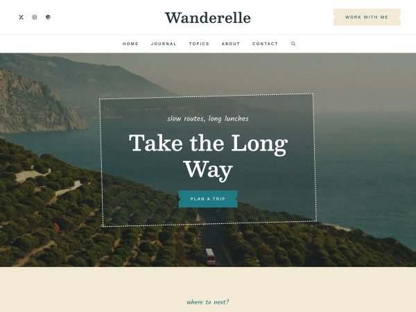 Wanderelle WordPress theme